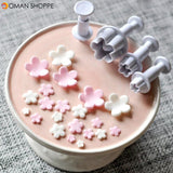 4Pcs/Set Plum Blossom Flower Fondant Cutter Sugarcraft spring Cake mold Decorating Tools DIY Cookie mould Cake Molds