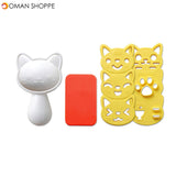  4Pcs/Set PP Kawaii Cat Rice Mold Sushi Egg Chocolate Mold DIY Kitchen Tool