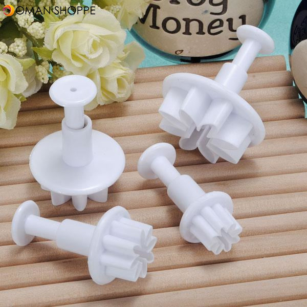 4X Daisy Sugarcraft Cake Decorating Cutter Tool Plunger