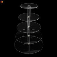 5 Tier Acrylic Cupcake Cake Stand Party Wedding Birthday Cake Tower Display Holder Decorations