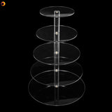 5 Tier Acrylic Cupcake Cake Stand Party Wedding Birthday Cake Tower Display Holder Decorations