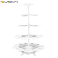 5 Tier Plastic Cupcake Holder White Display Stand Dessert Wedding Birthday Decorations