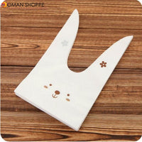 50 Pcs Rabbit Ear Cookie Bags Plastic Candy Biscuit Packaging Bag Wedding Party Supplies