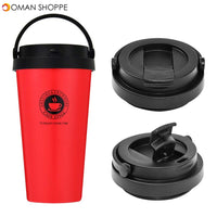 500ML Portable Coffee Vacuum Flasks Insulated Mugs Hot & Cold Cup With Handle Leakproof Stainless Steel Thermos Flask Tea Water Bottle