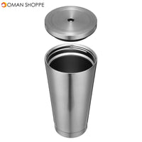 500ml Stainless Steel Mug Portable Home And Office Tumbler Coffee Ice Cup With Drinking Straw