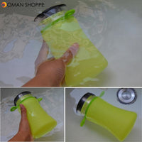 550ml Collapsible Silicone Waterproof Sport Water Bottle With Solar Energy Charge LED Camping Latern