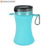 550ml Collapsible Silicone Waterproof Sport Water Bottle With Solar Energy Charge LED Camping Latern