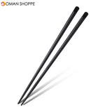 5Pairs (10 PCS) Alloy Non-Slip Reusable Chopsticks Sushi Set Chinese Food Chop Sticks Tableware