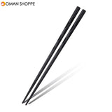 5Pairs (10 PCS) Alloy Non-Slip Reusable Chopsticks Sushi Set Chinese Food Chop Sticks Tableware