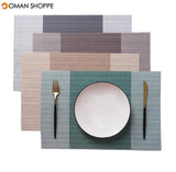 5Pcs/ lot Table PVC Placemats Dining Table Place Mats Non-slip Dish Bowl Placement Heat Resistant Table Decorative Mats