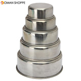 5PCS Stainless Steel Food Container Bowls Crisper Lunch Box Kitchen Food Container