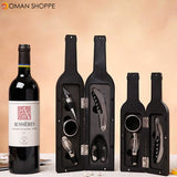 5Pcs Wine Bottle Opener Wine Bottle Shape Opener Pourer Corkscrew Foil Cutter Tools Set