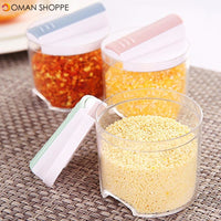 5pcs/Set Spice Jar Pepper Shaker Box Creative Transparent Seasoning Cans Kitchen Storage Container