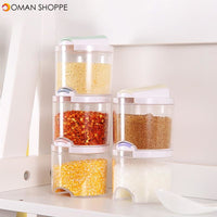 5pcs/Set Spice Jar Pepper Shaker Box Creative Transparent Seasoning Cans Kitchen Storage Container