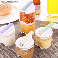 5pcs/Set Spice Jar Pepper Shaker Box Creative Transparent Seasoning Cans Kitchen Storage Container