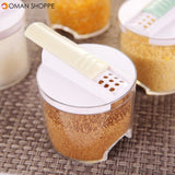 5pcs/Set Spice Jar Pepper Shaker Box Creative Transparent Seasoning Cans Kitchen Storage Container