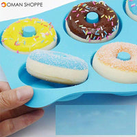 6 Even Donut Mould Silica Gel Mold 6-piece Cake Baking Round Shape DIY Tool Decorating Cake Household Tools