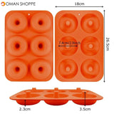 6 Even Donut Mould Silica Gel Mold 6-piece Cake Baking Round Shape DIY Tool Decorating Cake Household Tools