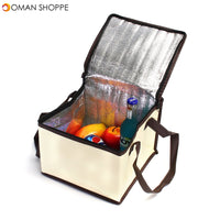 6 Inch Non-woven Fresh keeping Tote Bag with Zipper Cake Picnic Lunch Bag Reusable Grocery Bag