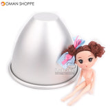 6 inches baby doll girl skirt shape metal anodizing aluminum alloy cake mold cone bread mould fondant wedding decoration