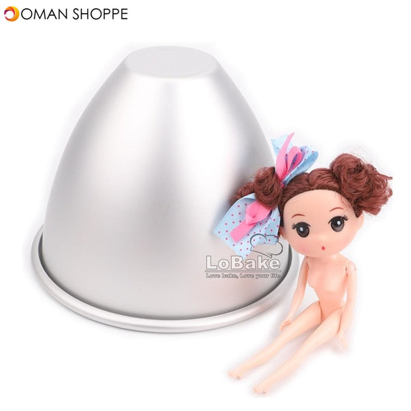 6 inches baby doll girl skirt shape metal anodizing aluminum alloy cake mold cone bread mould fondant wedding decoration