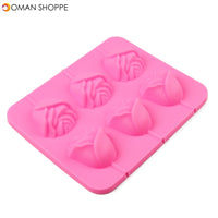 6 Rose Shapes Silicone Lollipop Baking Mold Tray 1pcs Pop Cake Stick Mould for Party Holidays Cupcake Baking Tools