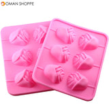 6 Rose Shapes Silicone Lollipop Baking Mold Tray 1pcs Pop Cake Stick Mould for Party Holidays Cupcake Baking Tools