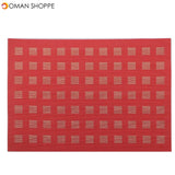 6Pcs Table Mats Vinyl Non-Slip Insulation Placemat Washable Dining Room Decor Drink Placement Mat Against Hot Mat