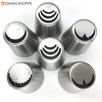 6pcs/set Russian Tulip Icing Piping Nozzles Kitchen Nozzle Tips Pastry Cake Decoration Tool