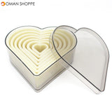 7 Pieces Heart Cookie Cutter Set  Biscuit Cutter Mold Nylon Moulds