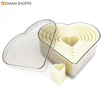 7 Pieces Heart Cookie Cutter Set  Biscuit Cutter Mold Nylon Moulds