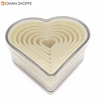 7 Pieces Heart Cookie Cutter Set  Biscuit Cutter Mold Nylon Moulds