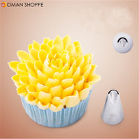 7pcs Leaf Cup Cake Decor Stainless Steel Icing Piping Nozzles Set Pastry Tips