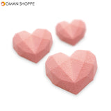 8 Grids Diamond Heart Dessert 3D Cake Mold Art Mousse Silicone Mould 