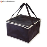 8 Inch Non-woven Fresh keeping Tote Bag with Zipper Cake Picnic Lunch Bag Reusable Grocery Bag