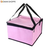 8 Inch Non-woven Fresh keeping Tote Bag with Zipper Cake Picnic Lunch Bag Reusable Grocery Bag