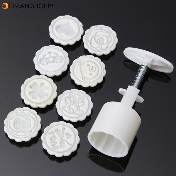 8 Styles Moon Cake Mold Round Flower DIY Tool Decorate Pastry Multifunction Baking Tools