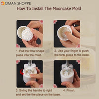 8 Styles Moon Cake Mold Round Flower DIY Tool Decorate Pastry Multifunction Baking Tools