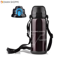 800ml Stainless Steel Double Cover Thermal Insulation Kettle Vacuum Thermos Flask Travel Mug