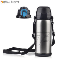 800ml Stainless Steel Double Cover Thermal Insulation Kettle Vacuum Thermos Flask Travel Mug