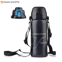 800ml Stainless Steel Double Cover Thermal Insulation Kettle Vacuum Thermos Flask Travel Mug