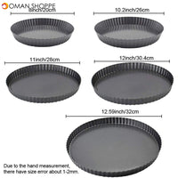 8/10/12 Inches Tart Pant Mold Pizza Stone Non Stick Cake Cookie Liner Removable Loose Bottom Heat-resistant Home Baking Pan