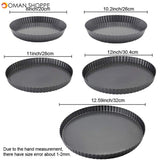 8/10/12 Inches Tart Pant Mold Pizza Stone Non Stick Cake Cookie Liner Removable Loose Bottom Heat-resistant Home Baking Pan