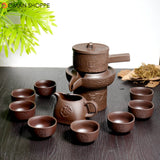 9Pcs Chinese Real Zisha Purple Clay Tea Set Oriental China Tea Set Tea Pot Cups