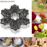 9Pcs Stainless Steel Snowflake Biscuit Cookie Cutters Fondant Cake Decorating Mold