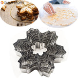 9Pcs Stainless Steel Snowflake Biscuit Cookie Cutters Fondant Cake Decorating Mold