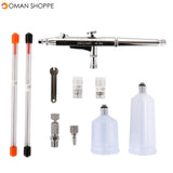 Airbrush Gun Set 0.2 0.3 0.5mm Nozzle Airbrush Pen Kit Dual Action Gravity Feed Spray Gun for Painting Cake