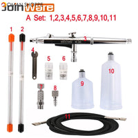 Airbrush Gun Set 0.2 0.3 0.5mm Nozzle Airbrush Pen Kit Dual Action Gravity Feed Spray Gun for Painting Cake