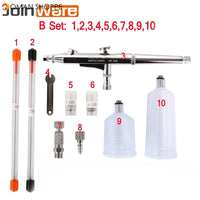 Airbrush Gun Set 0.2 0.3 0.5mm Nozzle Airbrush Pen Kit Dual Action Gravity Feed Spray Gun for Painting Cake