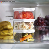 Airtight Food Storage Container Set of 3, Freezer Safe Boxes, Transparent Square (0.5 Lt x 3 Pcs)